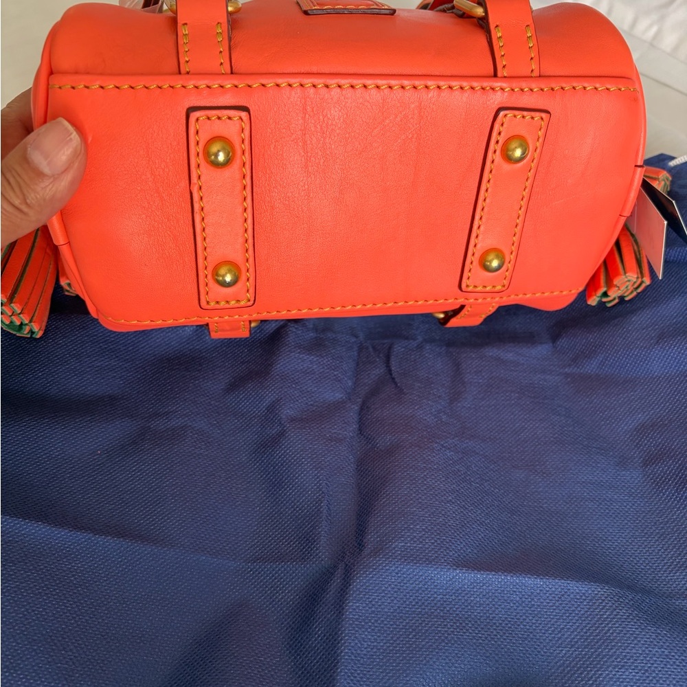 NWT Dooney and Bourne Florentine Nano Salmon Leather Satchel - Picture 6 of 9
